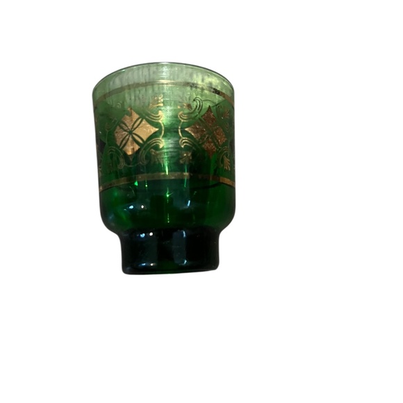 Vintage Mid Century Italian set of4 aperitif/shot glasses In emerald Green - Picture 5 of 8